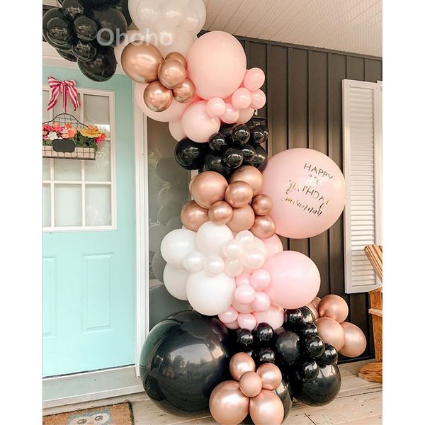 pink white black gold balloon arch kit baby birthday party decoration bride wedding christening baptism globos background
pink white black gold balloon arch kit baby birthday party decoration bride wedding christening baptism globos background