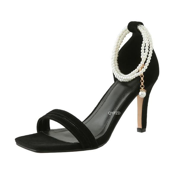 sandals pearl decoration for women suede leather summer high heels pumps female est buckles night club shoes woman, Black
sandals pearl decoration for women suede leather summer high heels pumps female est buckles night club shoes woman, Black