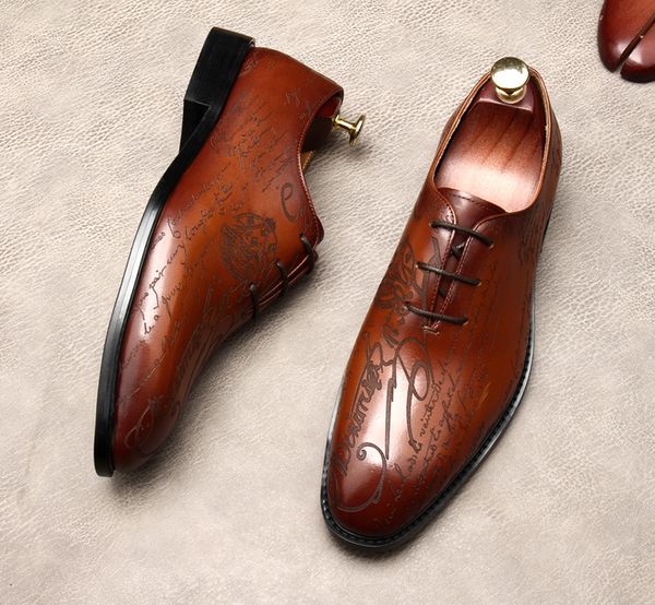 Carving Men Dress Italian Genuine Leather Shoes Lace Up Mens Oxford Formal Shoes Black Brown Wedding Casual Business Shoes Men
Carving Men Dress Italian Genuine Leather Shoes Lace Up Mens Oxford Formal Shoes Black Brown Wedding Casual Business Shoes Men