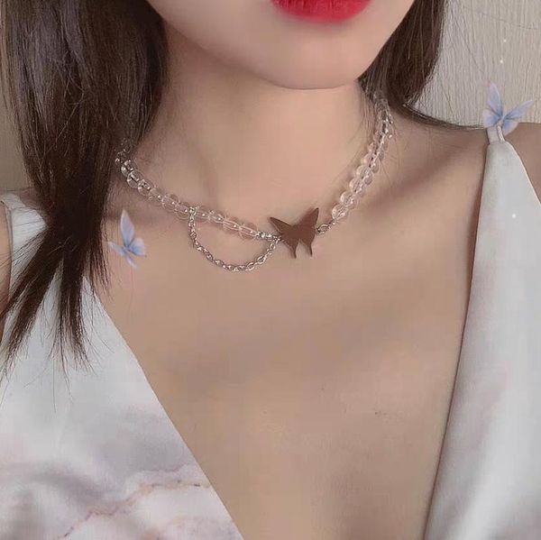 pendant necklaces creative butterfly stainless steel necklace beads chain choker party jewelry for women friendship girl trendy gift, Silver
pendant necklaces creative butterfly stainless steel necklace beads chain choker party jewelry for women friendship girl trendy gift, Silver