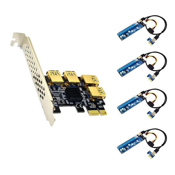pci-e expansion card 1x to 16x riser board 4 ports usb 3.0 adapter 1 set for btc miner computer cables & connectors
pci-e expansion card 1x to 16x riser board 4 ports usb 3.0 adapter 1 set for btc miner computer cables & connectors