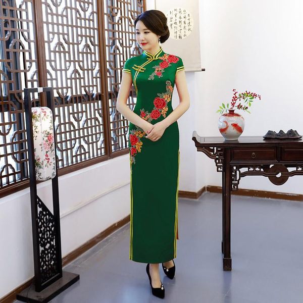 red long cheongsam chinese style short sleeve dress womens qipao slim party dresses summer lady vestido s-4xl ethnic clothing
red long cheongsam chinese style short sleeve dress womens qipao slim party dresses summer lady vestido s-4xl ethnic clothing