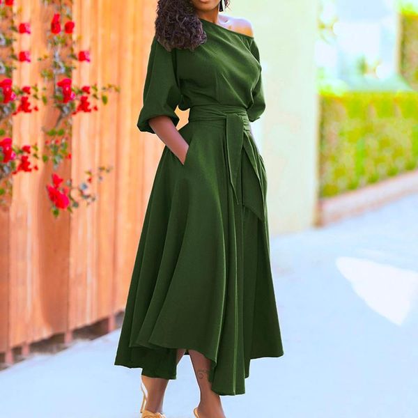 party dresses women elegant off shoulder dress 2021 summer tie-up a-line vestidos office lady casual irregular hem pocket, White;black
party dresses women elegant off shoulder dress 2021 summer tie-up a-line vestidos office lady casual irregular hem pocket, White;black