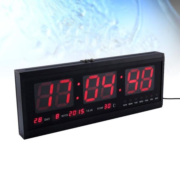 wall clocks 18.9'' large led calendar clock with date indoor temperature for living room office conference bedroom (red word)
wall clocks 18.9'' large led calendar clock with date indoor temperature for living room office conference bedroom (red word)