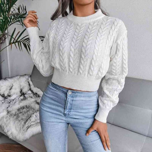women sweaters loose pullover short knitted twist sweater solid jumper soft korean fashion warm fall winter crop, White;black
women sweaters loose pullover short knitted twist sweater solid jumper soft korean fashion warm fall winter crop, White;black