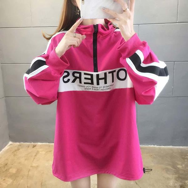 women's hoodies & sweatshirts zipper hoodie long sweatshirt women letter printing stand neck oversized ies rose red coat black blue clo
women's hoodies & sweatshirts zipper hoodie long sweatshirt women letter printing stand neck oversized ies rose red coat black blue clo