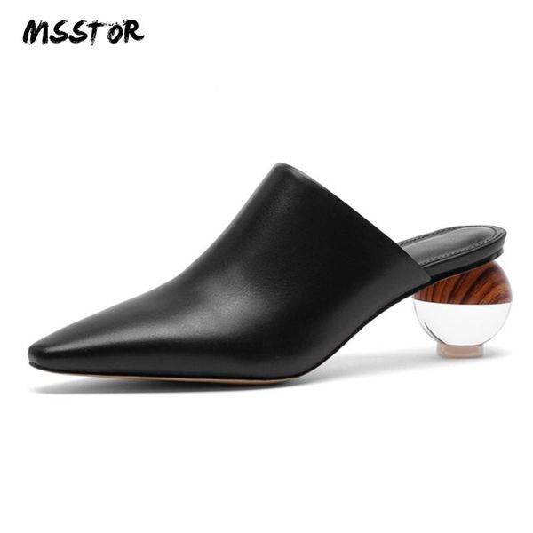 slippers msstor crystal mules shoes women plus size white pointed toe transparent heel high heels leather summer, Black
slippers msstor crystal mules shoes women plus size white pointed toe transparent heel high heels leather summer, Black