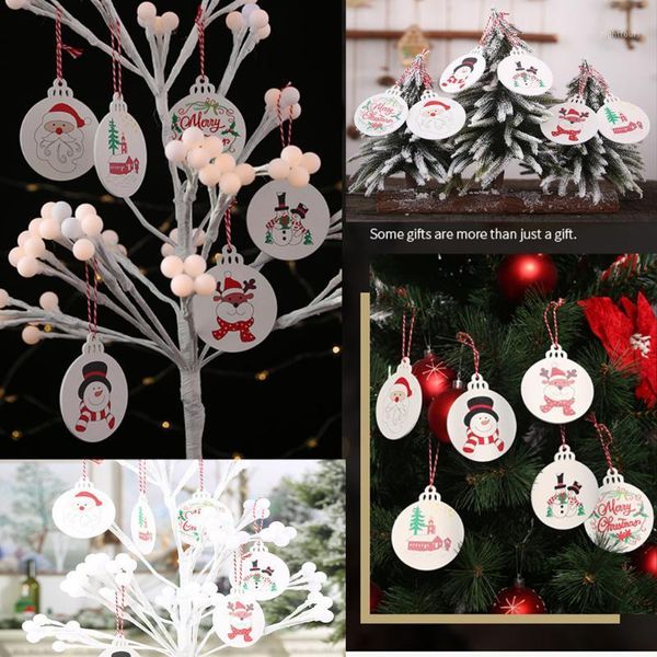 christmas decorations 25# wooden round tree pendant drop ornaments white print pendants old man snowman 6pc
christmas decorations 25# wooden round tree pendant drop ornaments white print pendants old man snowman 6pc