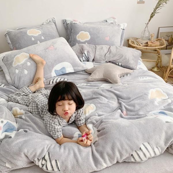 bedding sets winter warm flannel 3/4pcs set milk velvet quilt duvet cover cartoon thickened snow fleece bed sheet pillowcase
bedding sets winter warm flannel 3/4pcs set milk velvet quilt duvet cover cartoon thickened snow fleece bed sheet pillowcase