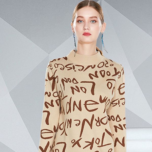 woman casual dresses temperament self-cultivation retro letter graffiti sweater knitting long sleeve dress, Black;gray
woman casual dresses temperament self-cultivation retro letter graffiti sweater knitting long sleeve dress, Black;gray
