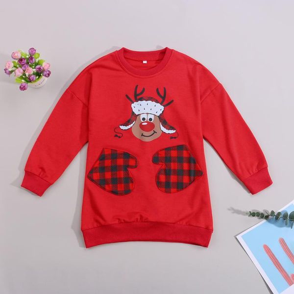 girl's dresses 2021 xmas party wear toddler baby girl christmas dress long sleeve reindeer print pullover with pockets sweater, Red;yellow
girl's dresses 2021 xmas party wear toddler baby girl christmas dress long sleeve reindeer print pullover with pockets sweater, Red;yellow