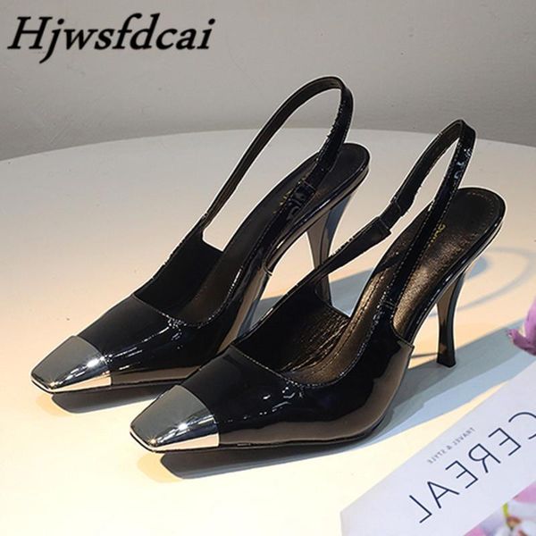 sandals hjwsfdcai summer square toe stilettos women patent leather thin high heel pumps slingback fashion shoes, Black
sandals hjwsfdcai summer square toe stilettos women patent leather thin high heel pumps slingback fashion shoes, Black
