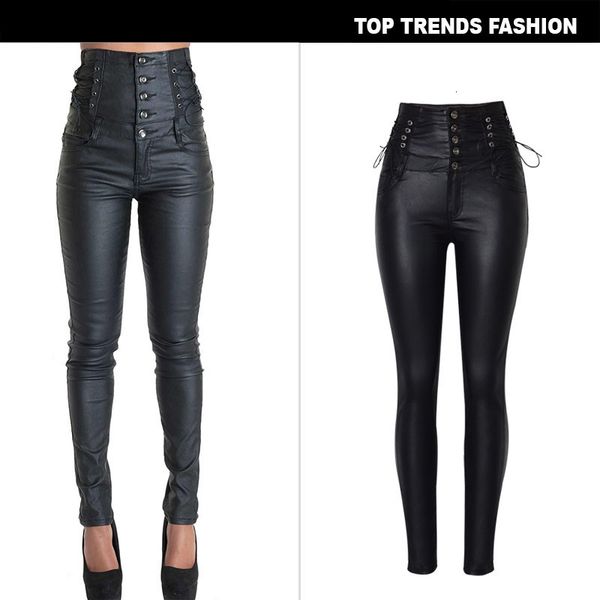 women's & capris pu leather black stretch bodycon trousers women high waist long pants jeans, Black;white
women's & capris pu leather black stretch bodycon trousers women high waist long pants jeans, Black;white
