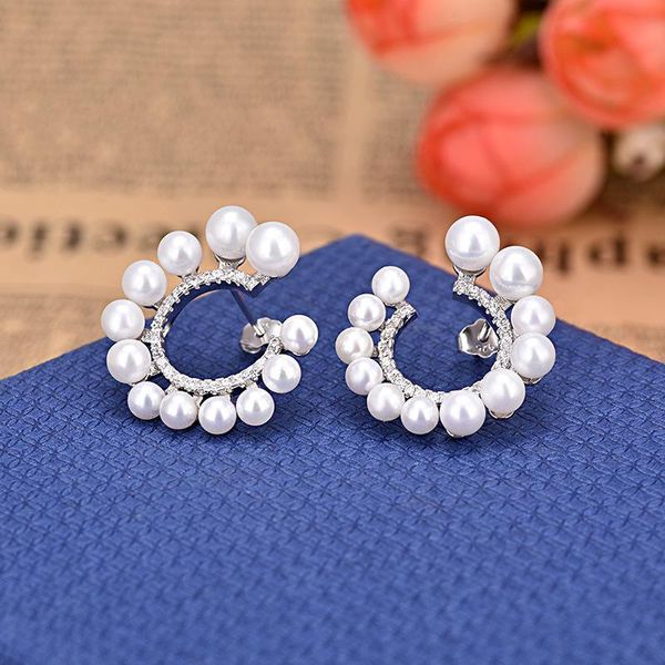 stud style silver color fashion pearl crystal earrings for women wedding jewelry zk40, Golden;silver
stud style silver color fashion pearl crystal earrings for women wedding jewelry zk40, Golden;silver