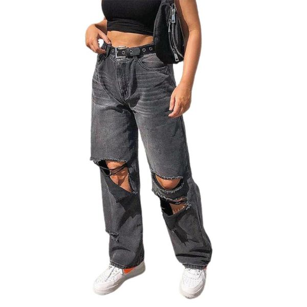 women's jeans autumn women\u2021s fashion korean style wide leg solid color irregular ripped high-waist denim pants, Blue
women's jeans autumn women\u2021s fashion korean style wide leg solid color irregular ripped high-waist denim pants, Blue