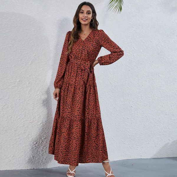 casual dresses autumn winter print long sleeve v-neck maxi dress elegant women slim lace up sashes robe holiday vestidos chic, Black;gray
casual dresses autumn winter print long sleeve v-neck maxi dress elegant women slim lace up sashes robe holiday vestidos chic, Black;gray
