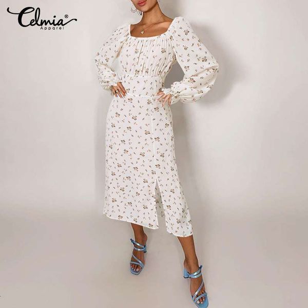dresses women bohemian long sleeve party dress celmia 2021 square collar flower print slit midi sundress casual high waist vestidos, Black;gray
dresses women bohemian long sleeve party dress celmia 2021 square collar flower print slit midi sundress casual high waist vestidos, Black;gray