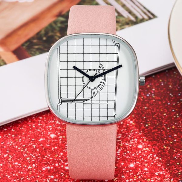 wristwatches fashion ladies watch for women pink leather band quartz watches 2021 simple lattice pattern wristwatch clock relogio feminino, Slivery;brown
wristwatches fashion ladies watch for women pink leather band quartz watches 2021 simple lattice pattern wristwatch clock relogio feminino, Slivery;brown