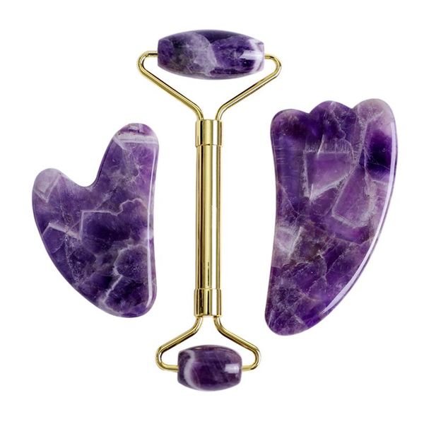 massage stones & rocks natural amethyst jade face roller guasha scraper set gouache stone facial massager tools
massage stones & rocks natural amethyst jade face roller guasha scraper set gouache stone facial massager tools