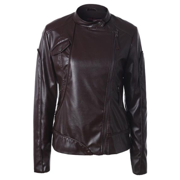 women's leather & faux winter women solid color stand collar side zipper pu biker jacket fashion commuting coat, Black
women's leather & faux winter women solid color stand collar side zipper pu biker jacket fashion commuting coat, Black
