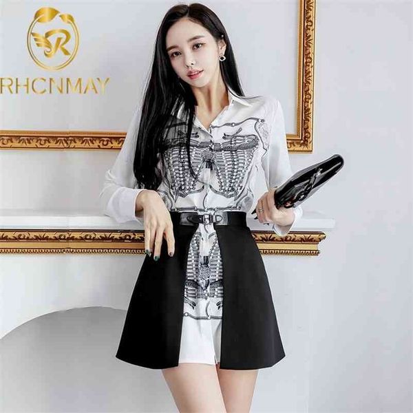 fashion 2 piece set stand collar retro print chic long sleeve women shirt + slim skirt suits skirts 210520, White
fashion 2 piece set stand collar retro print chic long sleeve women shirt + slim skirt suits skirts 210520, White