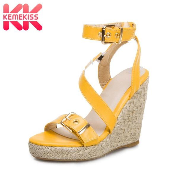 kemekiss women wedges sandals fashion buckle high heel summer shoes platform office lady party wedding footwear size 34-43, Black
kemekiss women wedges sandals fashion buckle high heel summer shoes platform office lady party wedding footwear size 34-43, Black