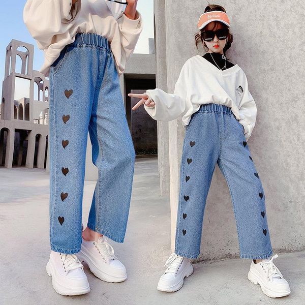 spring 2021 children clothing casual loose denim jeans toddler girl heart print cotton blue trousers wide-leg pants 4 6 8 10 12y
spring 2021 children clothing casual loose denim jeans toddler girl heart print cotton blue trousers wide-leg pants 4 6 8 10 12y