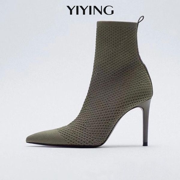 boots women's stretch knit green slip-on high heel 2021 autumn ankle brand design pointed toe slim elegant ladies short booties, Black
boots women's stretch knit green slip-on high heel 2021 autumn ankle brand design pointed toe slim elegant ladies short booties, Black