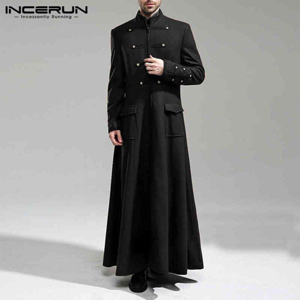 incerun men's sve coat, high collar, warm button, mixed pure wool, with pocket, long 5xl windbreaker, Tan;black
incerun men's sve coat, high collar, warm button, mixed pure wool, with pocket, long 5xl windbreaker, Tan;black