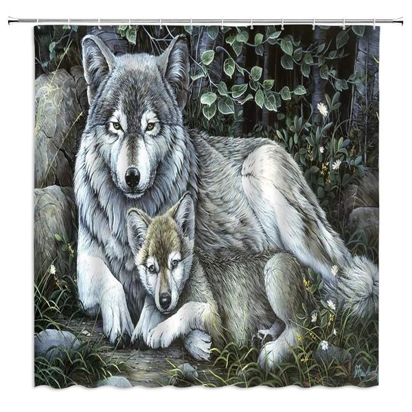 sztnsm wolf shower curtain watercolor green forest animal habitat wolves family,70x70 inch polyester fabric bathroom accessories
sztnsm wolf shower curtain watercolor green forest animal habitat wolves family,70x70 inch polyester fabric bathroom accessories
