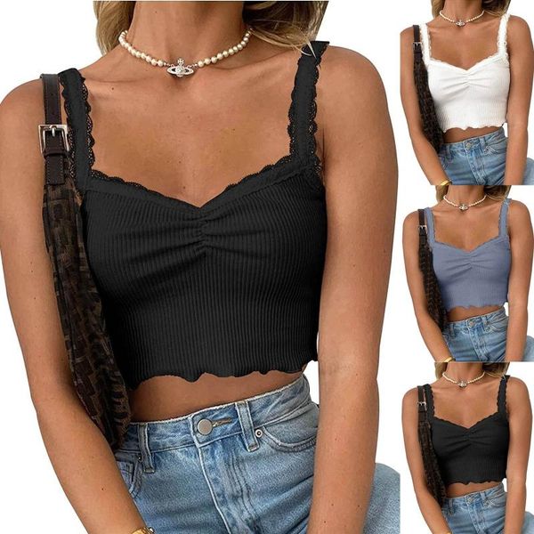 camisoles & tanks women lace camis small tank crop fashion casual solid color camisole basic vest female 2021 summer streetwear, Black;white
camisoles & tanks women lace camis small tank crop fashion casual solid color camisole basic vest female 2021 summer streetwear, Black;white