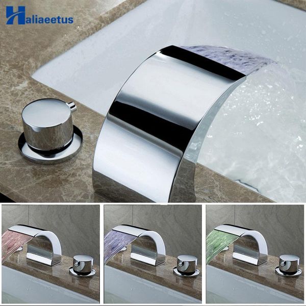 bathroom sink faucets bathtub faucet 3 pcs led basin waterfall water flow lavatory tap chrome finished mixer
bathroom sink faucets bathtub faucet 3 pcs led basin waterfall water flow lavatory tap chrome finished mixer