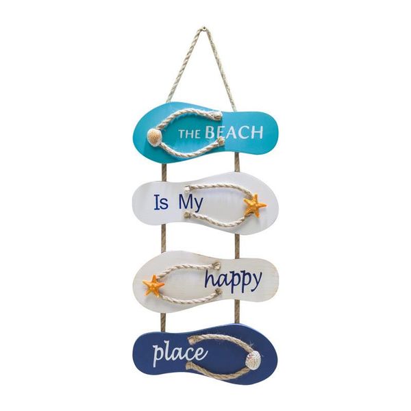 decorative objects & figurines 1pc mediterranean retro distressed quadruple slippers listed "beach is my happy place" wall-mounted
decorative objects & figurines 1pc mediterranean retro distressed quadruple slippers listed "beach is my happy place" wall-mounted