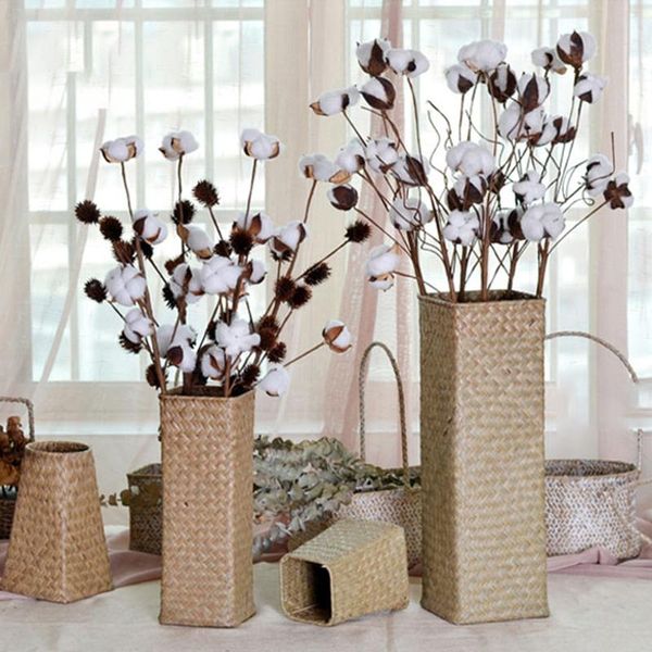 vases hand-woven kn itting vase dried flowers home decoration decor modern container bamboo woven basket vasos para jardim florero
vases hand-woven kn itting vase dried flowers home decoration decor modern container bamboo woven basket vasos para jardim florero