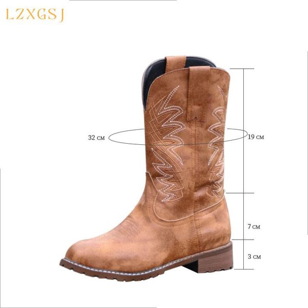 boots vintage western cowboy women shoes chunky heel embroidered round toe mid-calf riding booties autumn brown, Black
boots vintage western cowboy women shoes chunky heel embroidered round toe mid-calf riding booties autumn brown, Black
