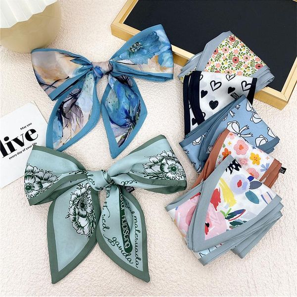 scarves print small silk scarf long skinny hair neck diy tie band double-sided sharp angle fashion accessories, Blue;gray
scarves print small silk scarf long skinny hair neck diy tie band double-sided sharp angle fashion accessories, Blue;gray