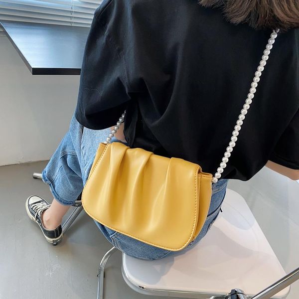 evening bags simple fashion women solid color handbags pleated pu leather female pearl chain shoulder bag elegant ladies crossbody
evening bags simple fashion women solid color handbags pleated pu leather female pearl chain shoulder bag elegant ladies crossbody