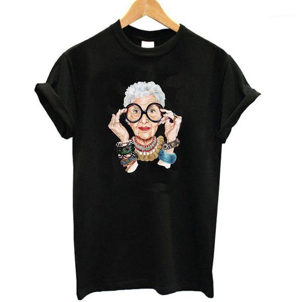 women's t-shirt 2021 summer tumblr fashion old women print t shirt cotton o-neck short sleeve for kawaii tshirt, White
women's t-shirt 2021 summer tumblr fashion old women print t shirt cotton o-neck short sleeve for kawaii tshirt, White