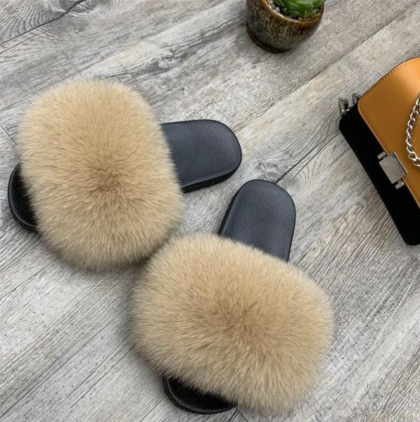 women summer real fur slides non-slip fluffy slippers furry ladies cute plush hair, Black
women summer real fur slides non-slip fluffy slippers furry ladies cute plush hair, Black