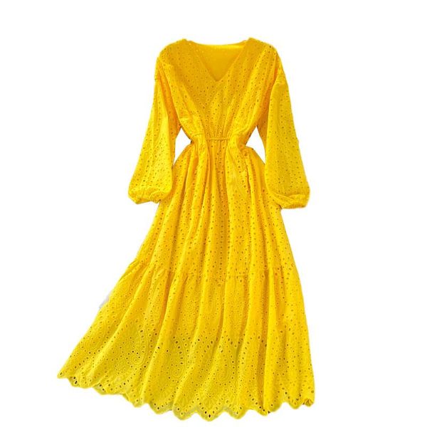 casual dresses spring autumn women v-neck long sleeve slim dress embroidery hollow out solid color vintage, Black;gray
casual dresses spring autumn women v-neck long sleeve slim dress embroidery hollow out solid color vintage, Black;gray