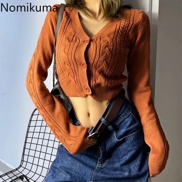 nomikuma vintage twisted sweater cardigan autumn new high waist short knitted coat slim v-neck long sleeve knitwear 6c704 210427, White;black
nomikuma vintage twisted sweater cardigan autumn new high waist short knitted coat slim v-neck long sleeve knitwear 6c704 210427, White;black