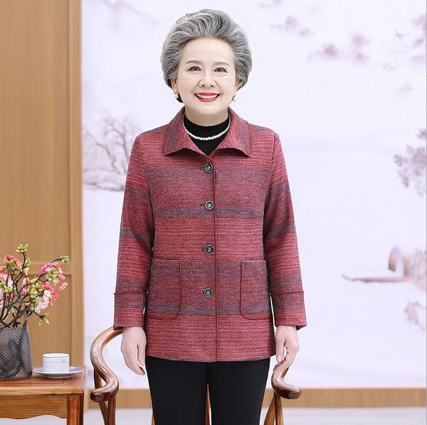 women's jackets grandma clothing spring autumn women 2021 casual plus size middle age mother and coats, Black;brown
women's jackets grandma clothing spring autumn women 2021 casual plus size middle age mother and coats, Black;brown