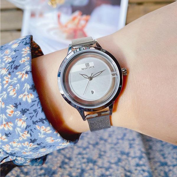 wristwatches naviforce women watches ladies quartz watch stainless steel mesh strap casual bracelet, Slivery;brown
wristwatches naviforce women watches ladies quartz watch stainless steel mesh strap casual bracelet, Slivery;brown