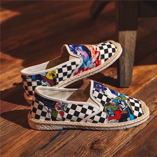 designer shoes new summer men anime loafers colorful graffiti print men canvas loafer flats comfortable slip-on espadrilles men, Black
designer shoes new summer men anime loafers colorful graffiti print men canvas loafer flats comfortable slip-on espadrilles men, Black