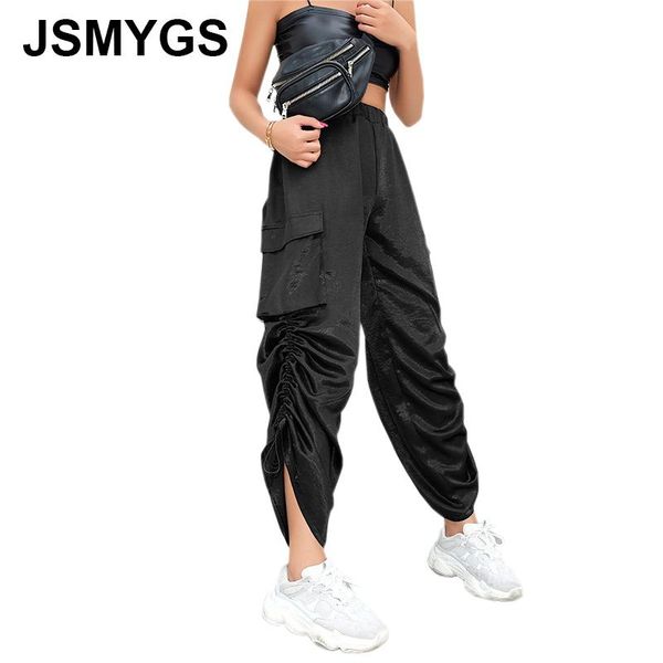 women's pants & capris jsmygs 2021 creative women streetwear casual hip hop big pocket drawstring wide leg elastic waist female joggers, Black;white
women's pants & capris jsmygs 2021 creative women streetwear casual hip hop big pocket drawstring wide leg elastic waist female joggers, Black;white