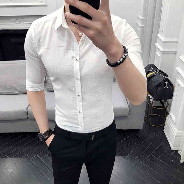 t shirts mode 2021 summer half-sleeve social of the men mark men's shirt thin casual fit streetwear blouse homme m7pb, White;black
t shirts mode 2021 summer half-sleeve social of the men mark men's shirt thin casual fit streetwear blouse homme m7pb, White;black
