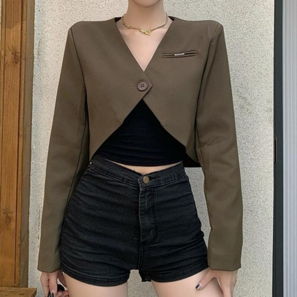 women's suits & blazers women's clothing autumn 2021 temperament long-sleeved small suit jacket british style single button short b, White;black
women's suits & blazers women's clothing autumn 2021 temperament long-sleeved small suit jacket british style single button short b, White;black