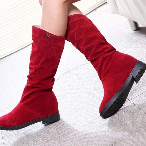 boots 2021 autumn winter women's matte flock for female ladies height increased low heel shoes woman mid calf high, Black
boots 2021 autumn winter women's matte flock for female ladies height increased low heel shoes woman mid calf high, Black