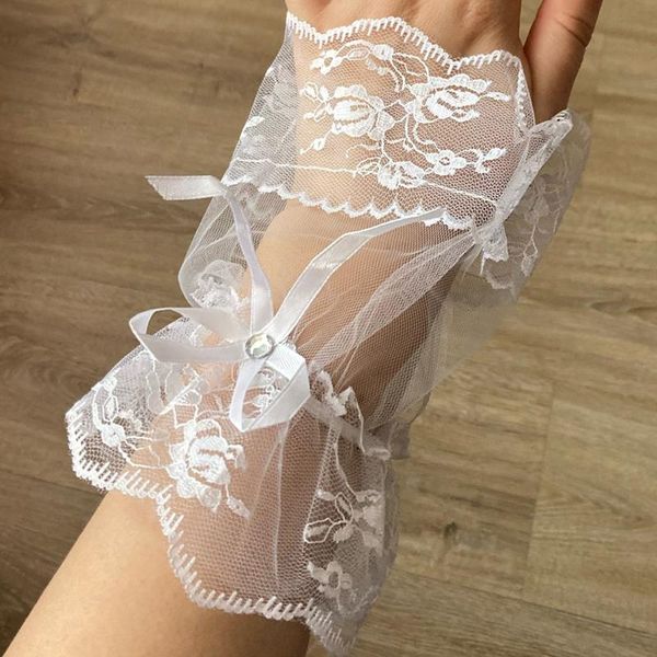 five fingers gloves womens halloween gothic black lace wrist cuffs bracelets party sunscreen rhinestone bowknot fingerless, Blue;gray
five fingers gloves womens halloween gothic black lace wrist cuffs bracelets party sunscreen rhinestone bowknot fingerless, Blue;gray
