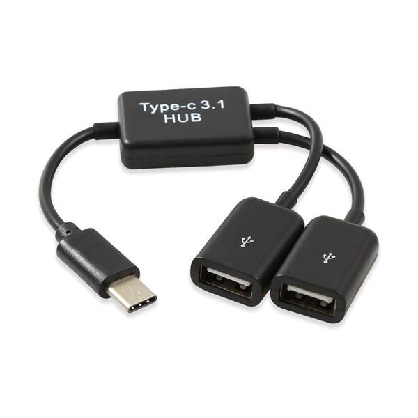 hubs usb 3.1 type-c v8 otg hub 2 ports charging data transmission adapter cable for computer tv smart phone
hubs usb 3.1 type-c v8 otg hub 2 ports charging data transmission adapter cable for computer tv smart phone